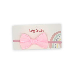 Elegant Big Bow Headband - Light Pink